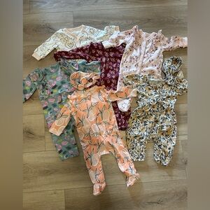Bundle/Lot of Baby Footies and Coverall Outfits - EUC - 3-6 month